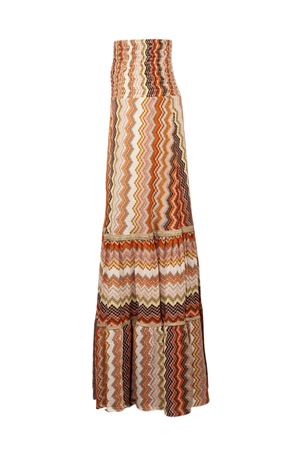 Brown long cotton-blend skirt PHO FIRENZE | 4323058TERRA